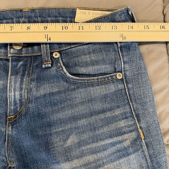 Rag & Bone Dre Jeans Lowrise Boyfriend Bradford Wash Stretch Denim Size 24 - Picture 10 of 13